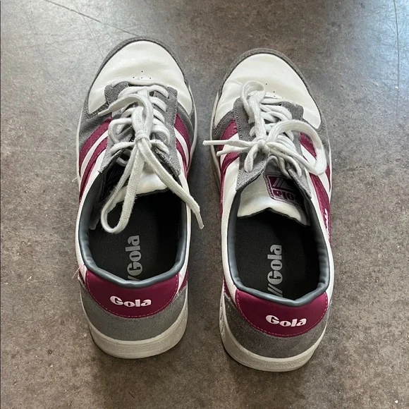 Gola grand slam pure leather Sneakers white ash hot fuchsia - Picture 4 of 12